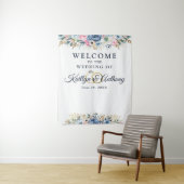 Elegante Hochzeit Willkommensflora Wandteppich (Beispiel)