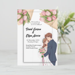 Elegante Hochzeit Zeitloses & Romantisches Design Einladung