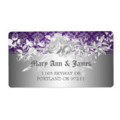 Elegante Hochzeitadresse Baroque Geblüht Lila (Vorne)