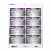 Elegante Hochzeitadresse Baroque Geblüht Lila (Vorne)