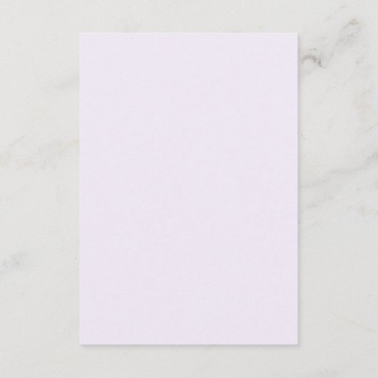 Elegante Hochzeitdetails Begleitkarte (Rückseite)