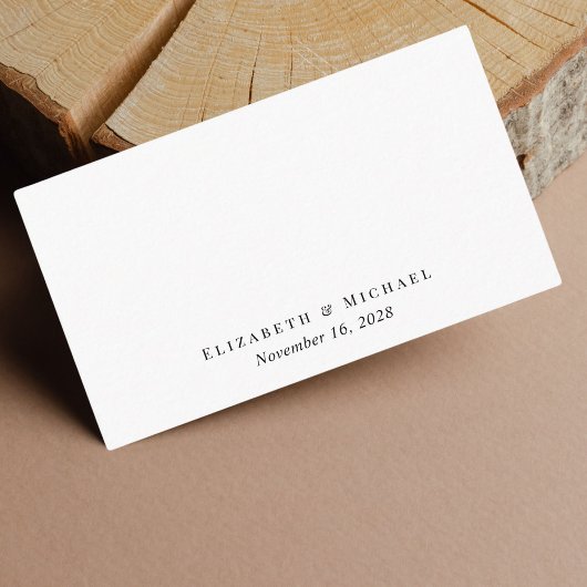 Elegante Hochzeitdetails Begleitkarte