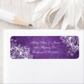 Elegante Hochzeiten Adresse Vintage Wirbel Lila (Insitu)