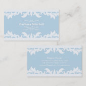 Elegante Hochzeiten Blue Chic Business Card Visitenkarte (Vorne/Hinten)