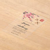 Elegante Hochzeiten chinesischer Blume Acryleinladungen (Ablage )