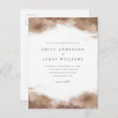 Elegante Hochzeiten im Goldmeer Einladungspostkarte (Vorne/Hinten)