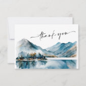 Elegante Hochzeiten im Wald Dankeskarte (Vorderseite)