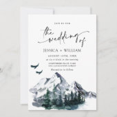 Elegante Hochzeiten im Wald Einladung (Vorderseite)