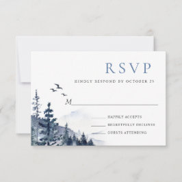 Elegante Hochzeiten im Wald RSVP Karte