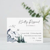 Elegante Hochzeiten im Wald RSVP Karte (Stehend Vorderseite)
