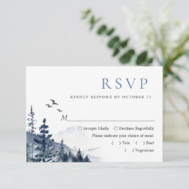 Elegante Hochzeiten im Wald RSVP Karte