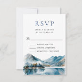 Elegante Hochzeiten im Wald RSVP Karte (Vorderseite)