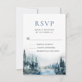 Elegante Hochzeiten im Wald RSVP Karte