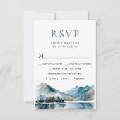 Elegante Hochzeiten im Wald RSVP Karte (Vorderseite)