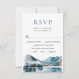 Elegante Hochzeiten im Wald RSVP Karte