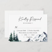 Elegante Hochzeiten im Wald RSVP Karte (Vorne/Hinten)