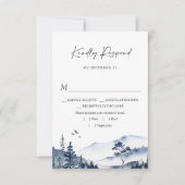 Elegante Hochzeiten im Wald RSVP Karte (Vorderseite)