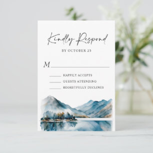 Elegante Hochzeiten im Wald RSVP Karte