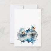 Elegante Hochzeiten im Wald RSVP Karte (Rückseite)