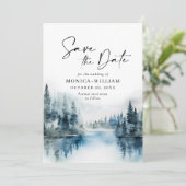 Elegante Hochzeiten im Wald Save The Date (Stehend Vorderseite)