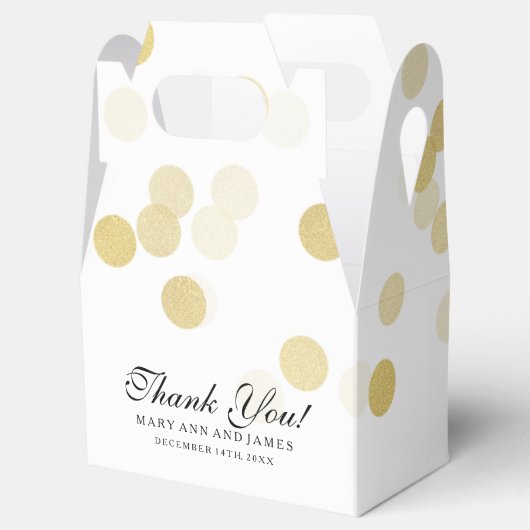 Elegante Hochzeiten Imitate Gold Foil Glitzer Ligh Geschenkschachtel (Geöffnet)