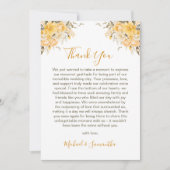 Elegante Hochzeiten in Gelb und Elfenbeinküste Dankeskarte (Vorderseite)