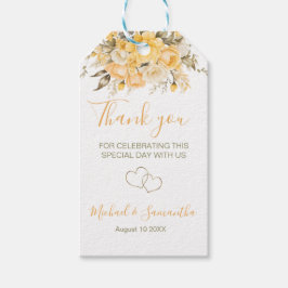 Elegante Hochzeiten in Gelb und Elfenbeinküste Geschenkanhänger