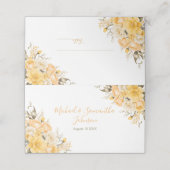 Elegante Hochzeiten in Gelb und Elfenbeinküste Platzkarte (Außenseite Aufgefaltet)