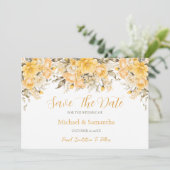 Elegante Hochzeiten in Gelb und Elfenbeinküste Save The Date (Stehend Vorderseite)