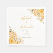 Elegante Hochzeiten in Gelb und Elfenbeinküste Serviette (Vorderseite)