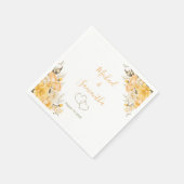 Elegante Hochzeiten in Gelb und Elfenbeinküste Serviette (Ecke)