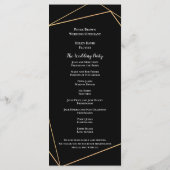 Elegante Hochzeiten in Gold und Schwarz Programm (Rückseite)