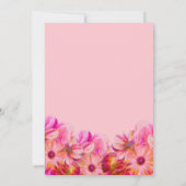 Elegante Hochzeiten in Rosa und Gelb Einladung (Rückseite)