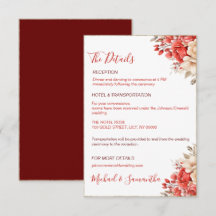 Elegante Hochzeiten in Rot und Elfenbeinküste