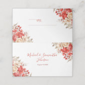 Elegante Hochzeiten in Rot und Elfenbeinküste Platzkarte (Außenseite Aufgefaltet)