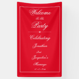 Elegante Hochzeiten Individuelle Name Chic Red Wel Banner
