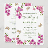 Elegante Hochzeiten Lila Orchideen Einladung (Vorne/Hinten)