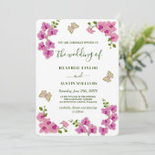 Elegante Hochzeiten Lila Orchideen Einladung (Stehend Vorderseite)