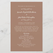 Elegante Hochzeiten Mocha Moderne Zeremonie Progra (Vorderseite)