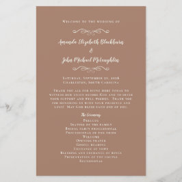 Elegante Hochzeiten Mocha Moderne Zeremonie Progra