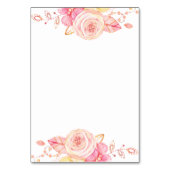 Elegante Hochzeiten Platzkarten Blume und Perlen Tischnummer (Rückseite)