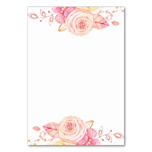 Elegante Hochzeiten Platzkarten Blume und Perlen Tischnummer (Rückseite)