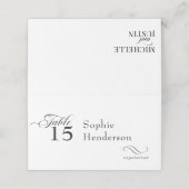 Elegante Hochzeiten-Platzkarten | Wahl Platzkarte (Außenseite Aufgefaltet)