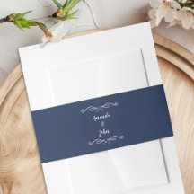 Elegante Hochzeiten Romantische Kalligrafie Navy B