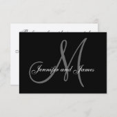 Elegante Hochzeiten RSVP Cards für Square Einladun (Vorne/Hinten)