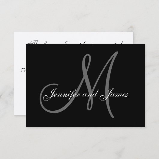 Elegante Hochzeiten RSVP Cards für Square Einladun (Vorne/Hinten)