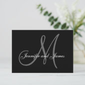 Elegante Hochzeiten RSVP Cards für Square Einladun (Stehend Vorderseite)