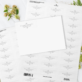 Elegante Hochzeiten Rücksendeadresse Schwarz-weiße