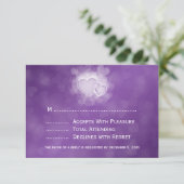 Elegante Hochzeiten UAWG Moderne Herzen Lila RSVP Karte (Stehend Vorderseite)