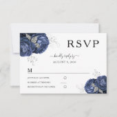 Elegante Hochzeiten von Blaufass RSVP Karte (Vorderseite)